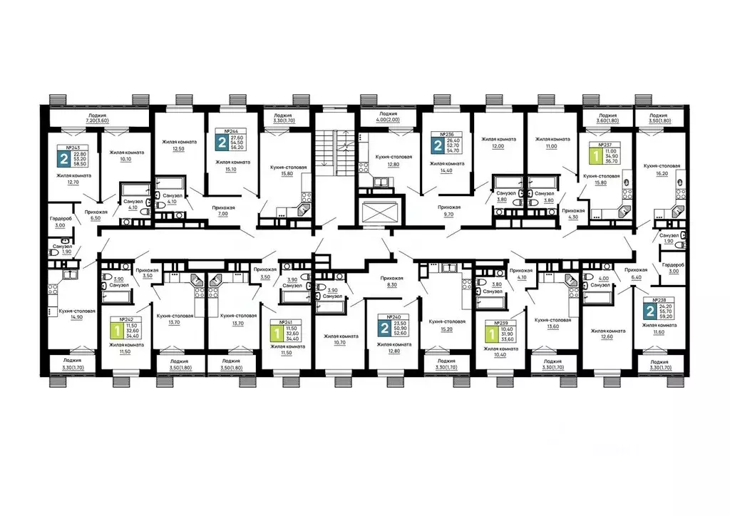 2-к кв. Адыгея, Тахтамукайский район, Яблоновский пгт  (56.2 м) - Фото 2