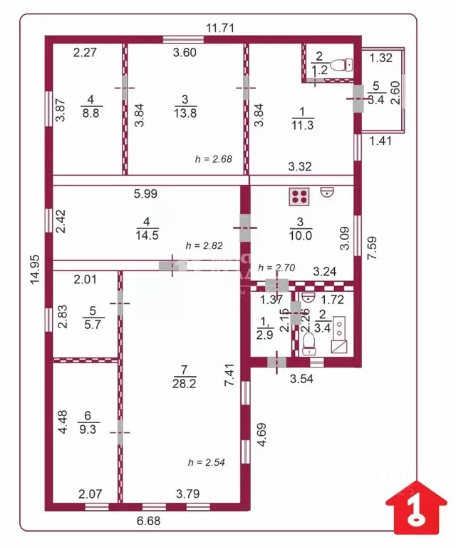 Дом в Омская область, Омск Московка мкр, ул. 8-я Балтийская, 43 (118 ... - Фото 2