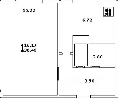 1-к кв. Ленинградская область, Выборг Офицерская ул., 4 (31.8 м) - Фото 1