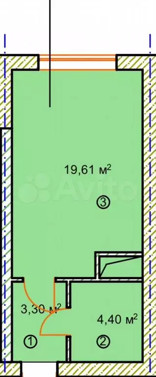 Квартира-студия, 27,3 м, 11/29 эт. - Фото 0