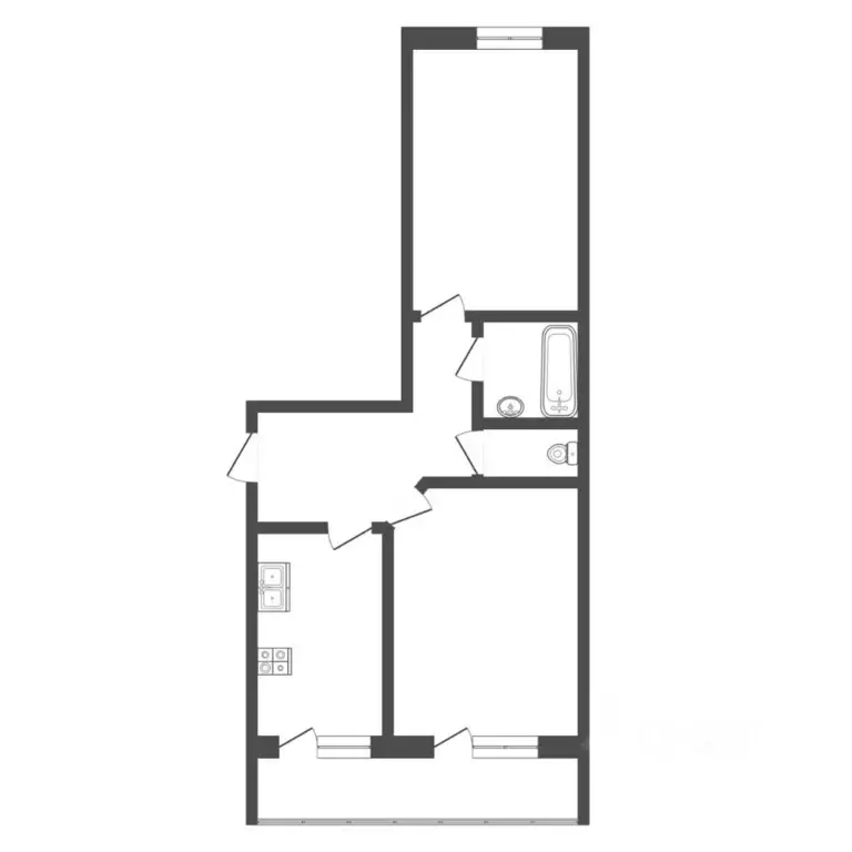 2-к кв. Тюменская область, Тюменский муниципальный округ, пос. ... - Фото 2