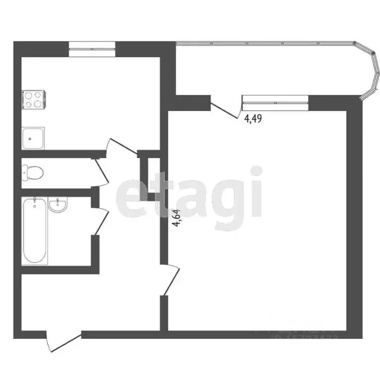 1-к кв. Санкт-Петербург просп. Культуры, 9К1 (39.4 м) - Фото 1