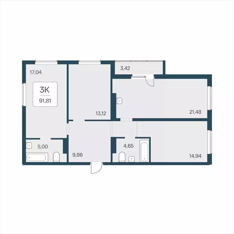 3-к кв. Новосибирская область, Новосибирский район, Мочищенский ... - Фото 1