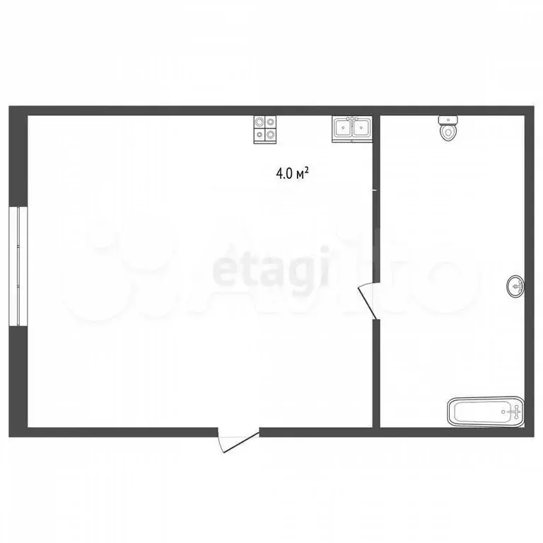 Квартира-студия, 14 м, 5/5 эт. - Фото 0