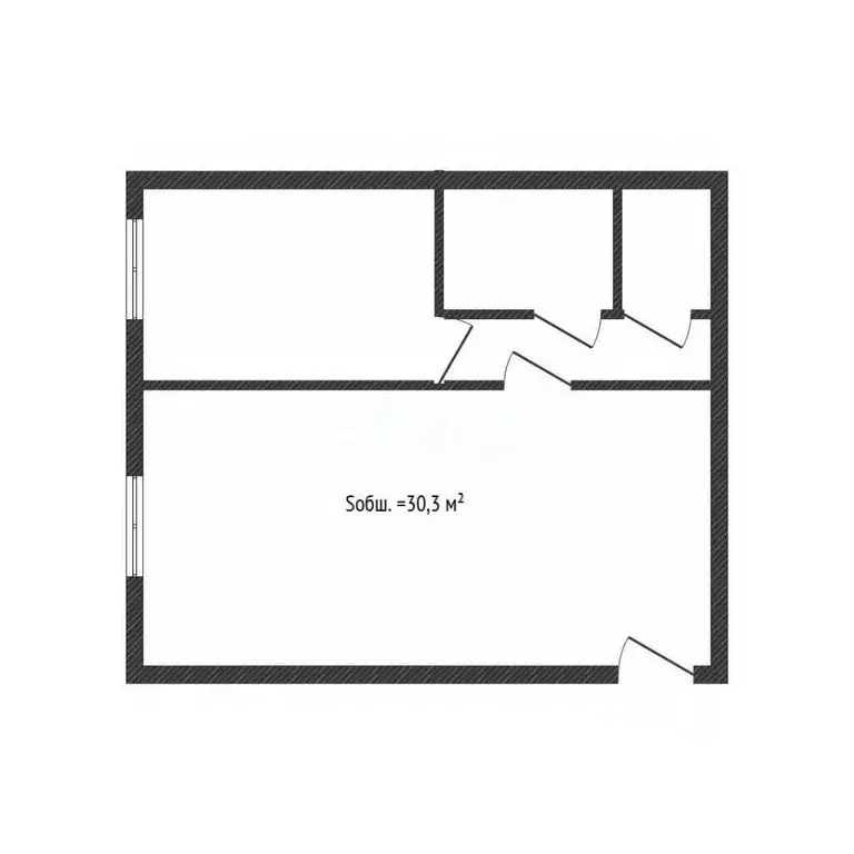 1-к кв. Брянская область, Брянск ул. 12 лет Октября, 2 (30.3 м) - Фото 2