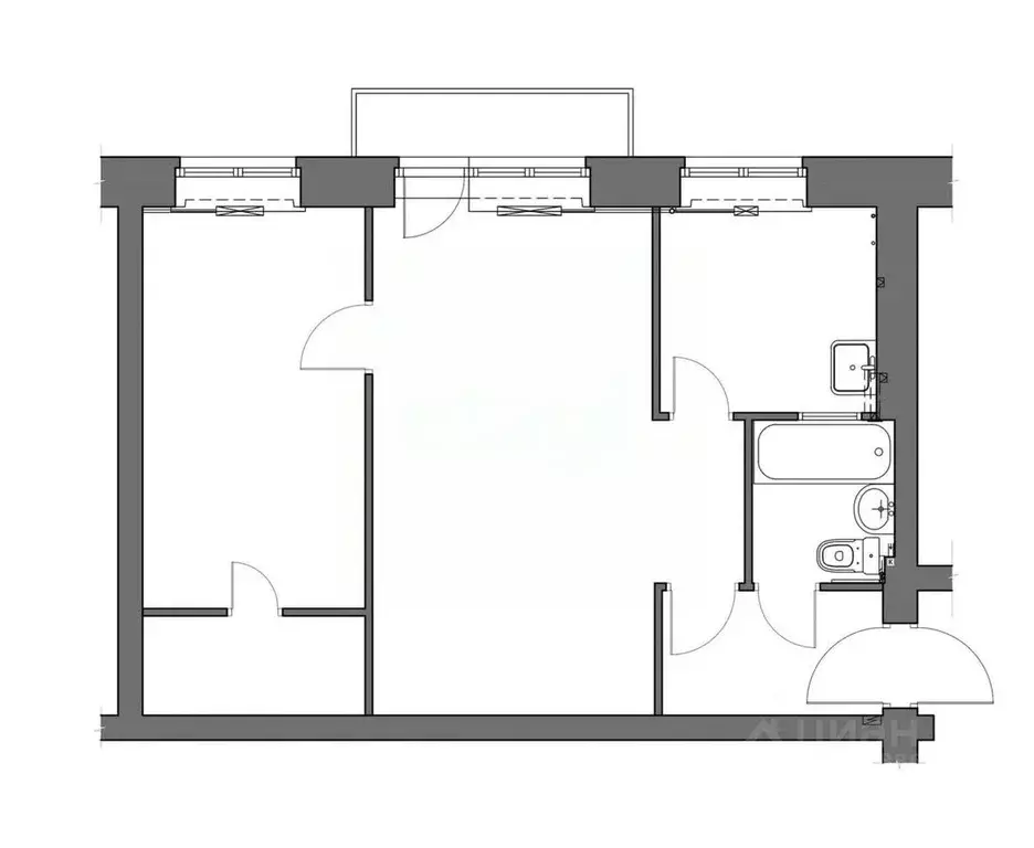 2-к кв. Тульская область, Киреевск ул. Чехова, 7 (44.7 м) - Фото 0