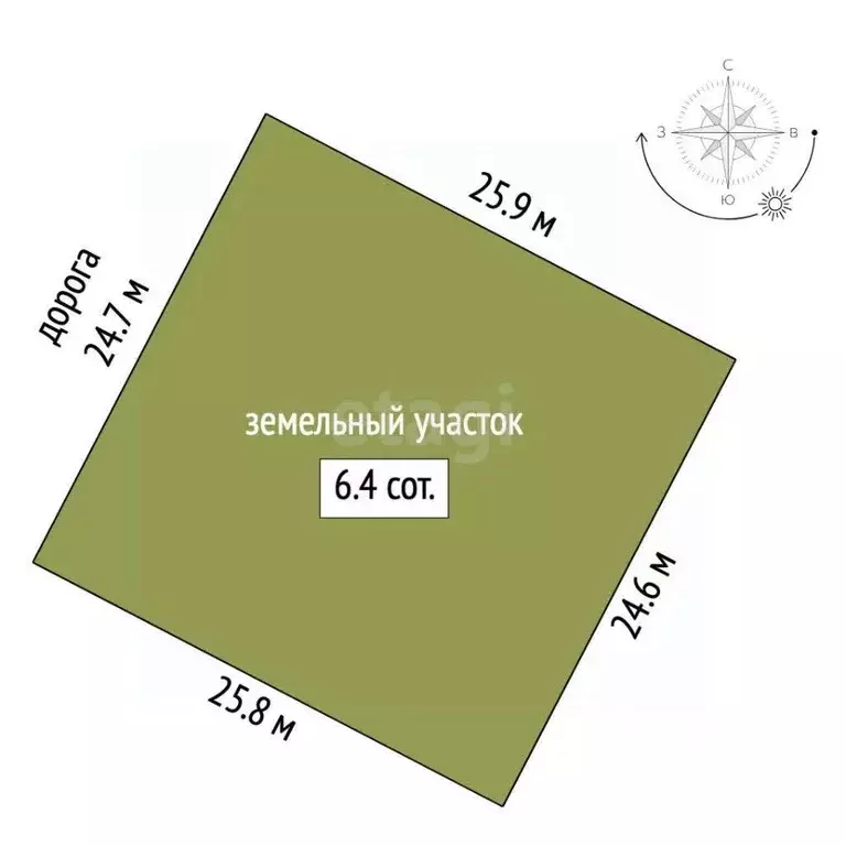 Участок в Воронежская область, Борисоглебск ул. Песчаная, 32 (6.43 ... - Фото 1