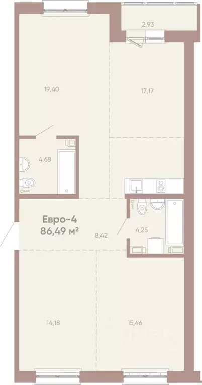 3-к кв. Иркутская область, Иркутск Советская ул., 109/3 (86.49 м) - Фото 0