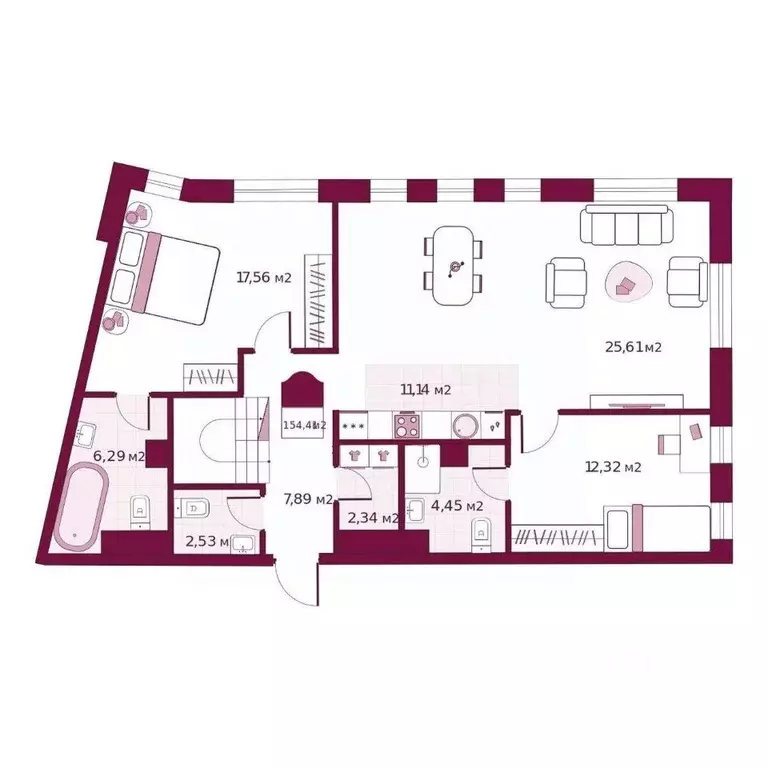2-к кв. Тюменская область, Тюмень ул. Герцена, 33 (154.41 м) - Фото 0