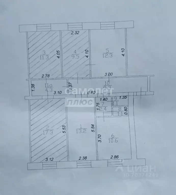 Комната Татарстан, Казань Адмиралтейская ул., 17 (12.3 м) - Фото 2