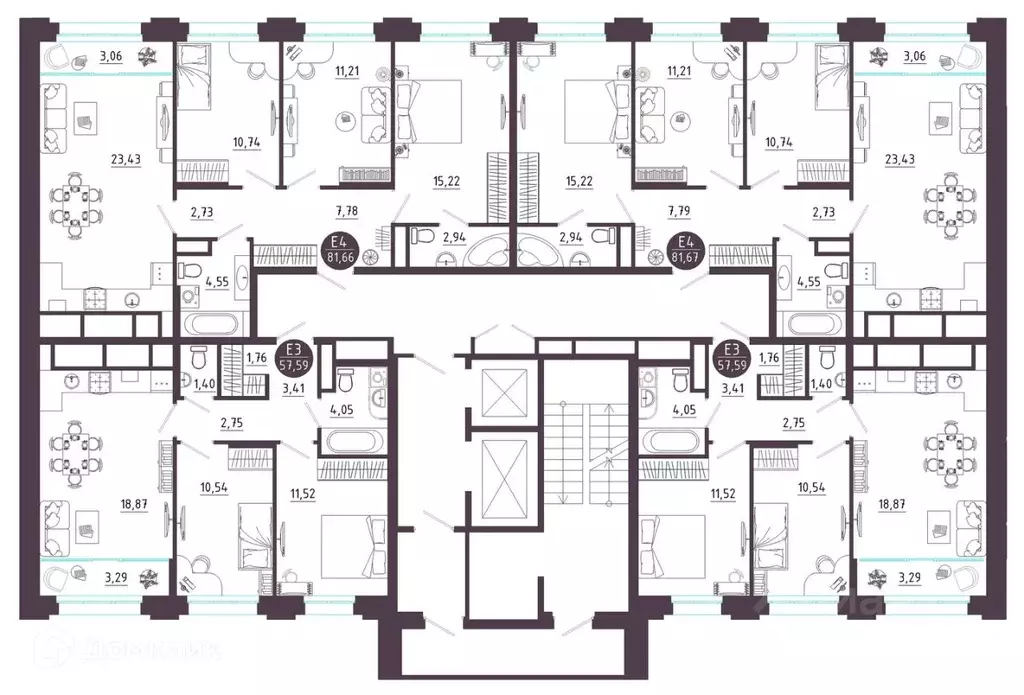 2-к кв. Рязанская область, Рязань Московское ш. (57.59 м) - Фото 2