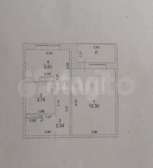 1-к. квартира, 27 м, 8/10 эт. - Фото 1