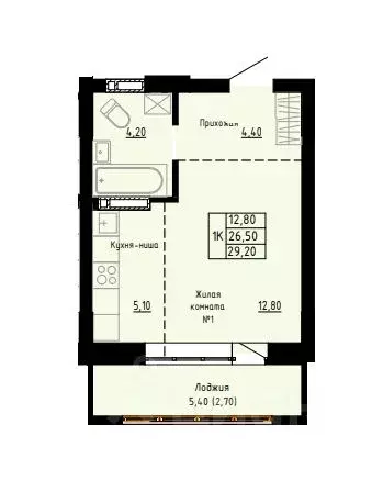 1-к кв. Алтайский край, Барнаул ул. Димитрова, 150 (29.2 м) - Фото 0