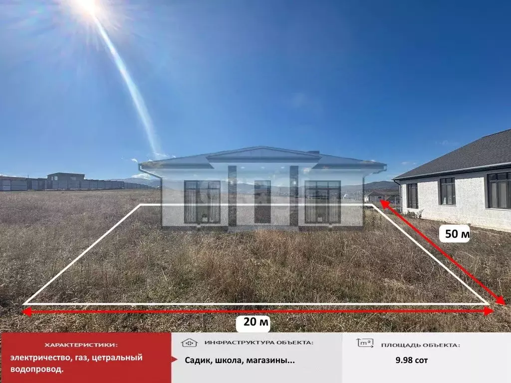 Участок в Крым, Симферопольский район, с. Доброе ул. Мерхамет (9.98 ... - Фото 1