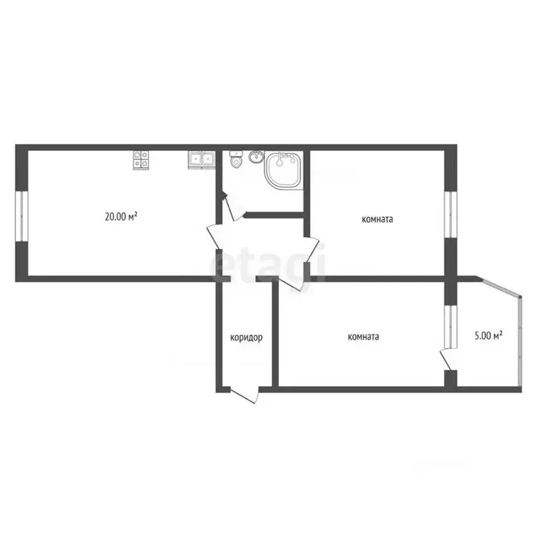 2-к кв. Ханты-Мансийский АО, Сургут Университетская ул., 31 (67.4 м) - Фото 1