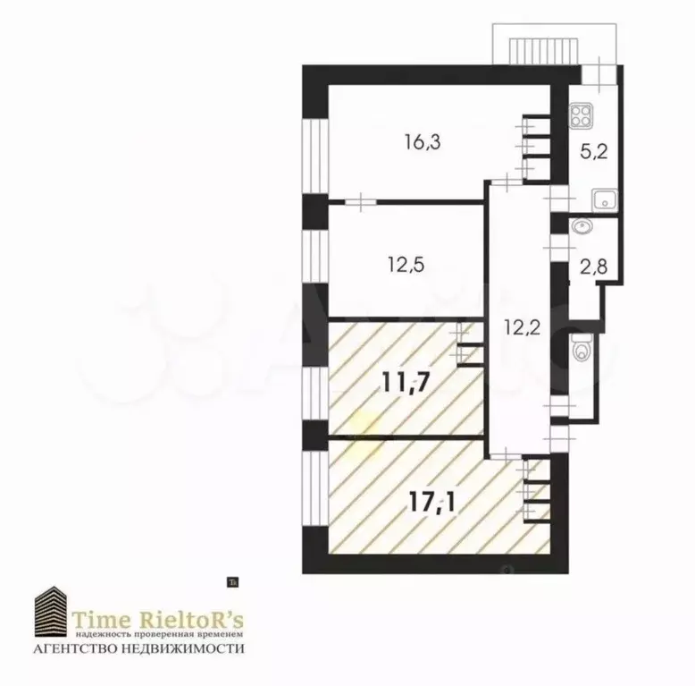 Комната Санкт-Петербург просп. Наставников, 46К2 (17.1 м) - Фото 2