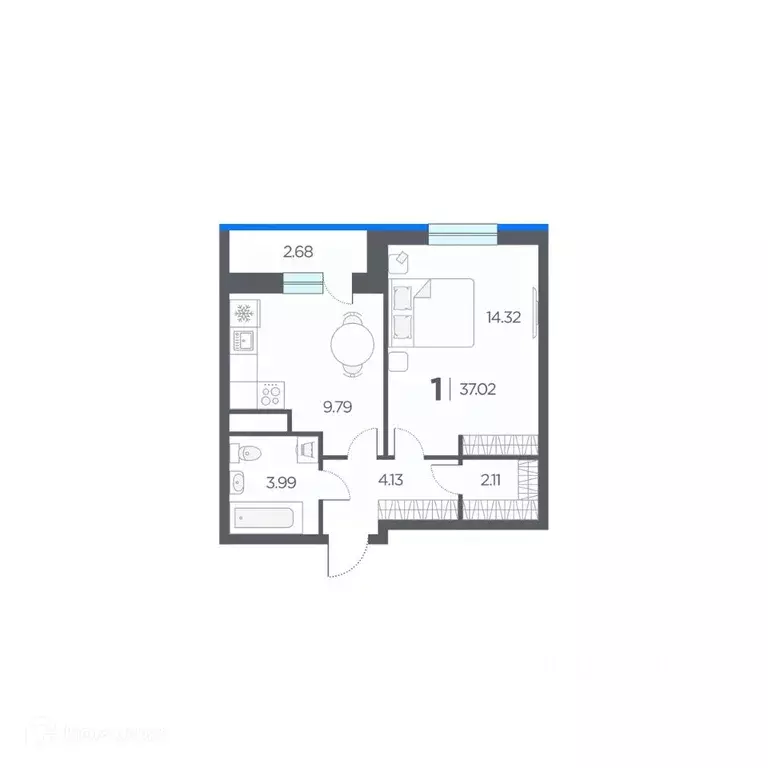 1-к кв. Рязанская область, Рязанский район, Дядьковское с/пос, с. ... - Фото 2