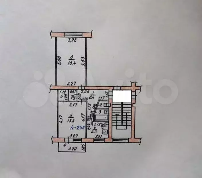2-к. квартира, 50 м, 5/5 эт. - Фото 0
