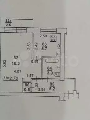 1-к. квартира, 32,7 м, 4/4 эт. - Фото 0