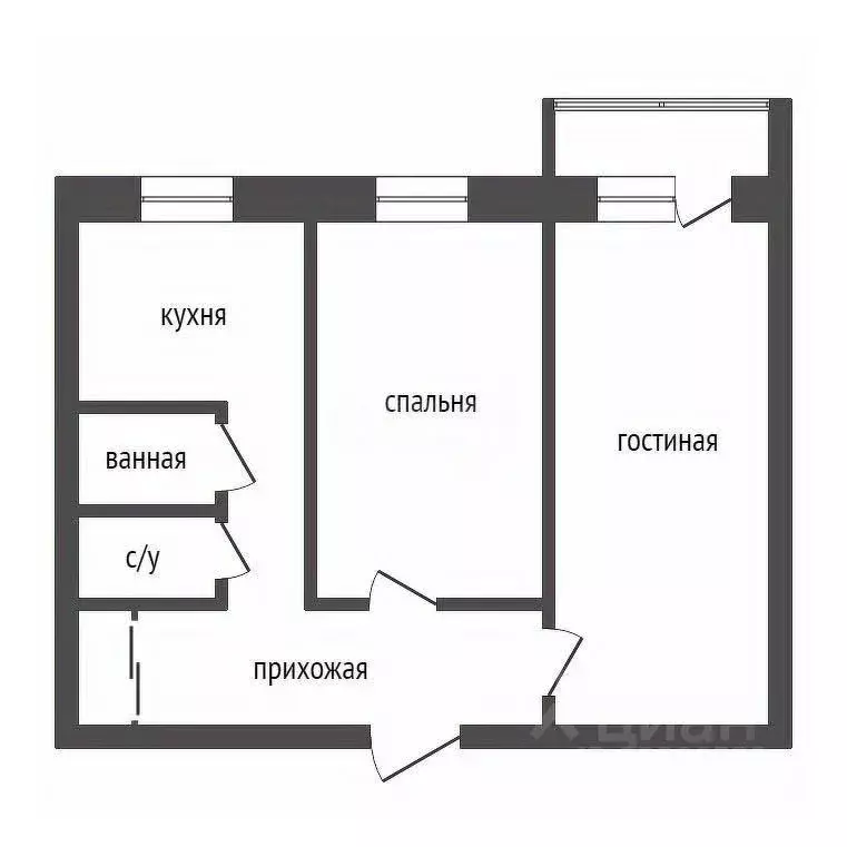 2-к кв. Красноярский край, Канск ул. Революции, 4 (44.4 м) - Фото 2
