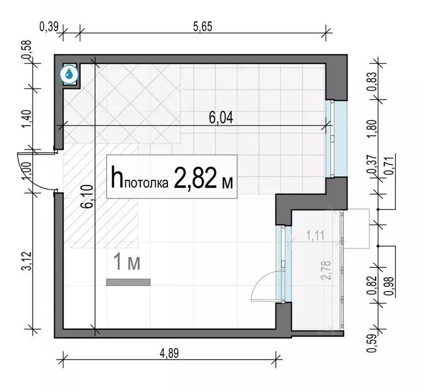 1-к кв. Московская область, Пушкино ул. Антона Ветчинова, 3к1 (32.1 м) - Фото 1