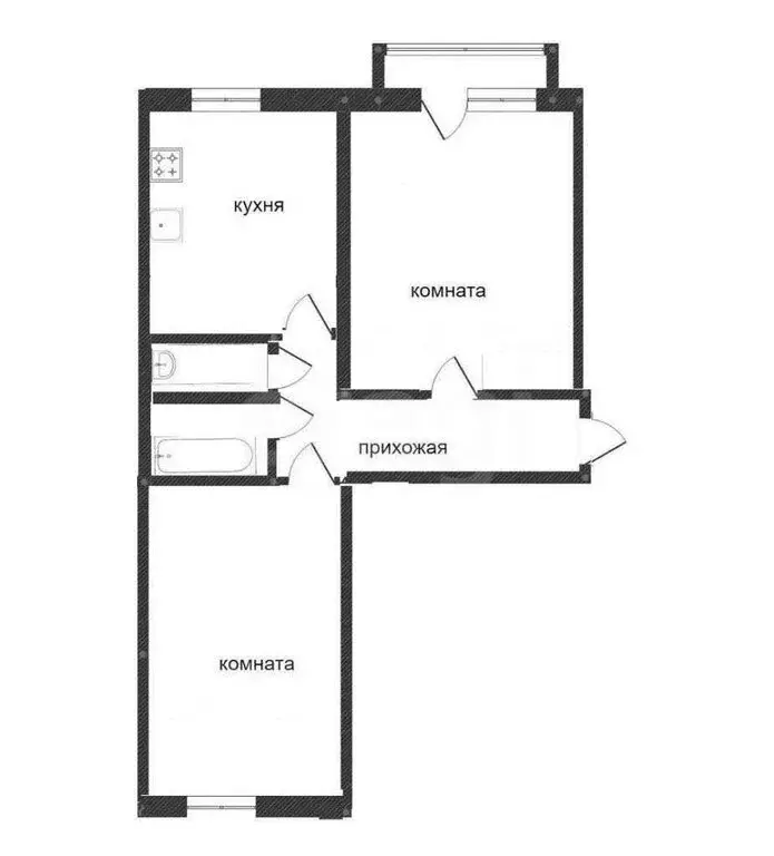 2-комнатная квартира: Абакан, улица Кати Перекрещенко, 3 (52.5 м) - Фото 1