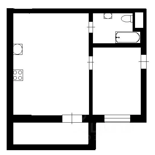1-к кв. Москва Нагатинская ул., 9К1 (40.0 м) - Фото 1