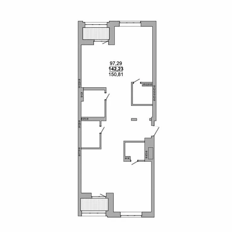 3-комнатная квартира: Новосибирск, улица Сеченова, 13 (150.81 м) - Фото 0