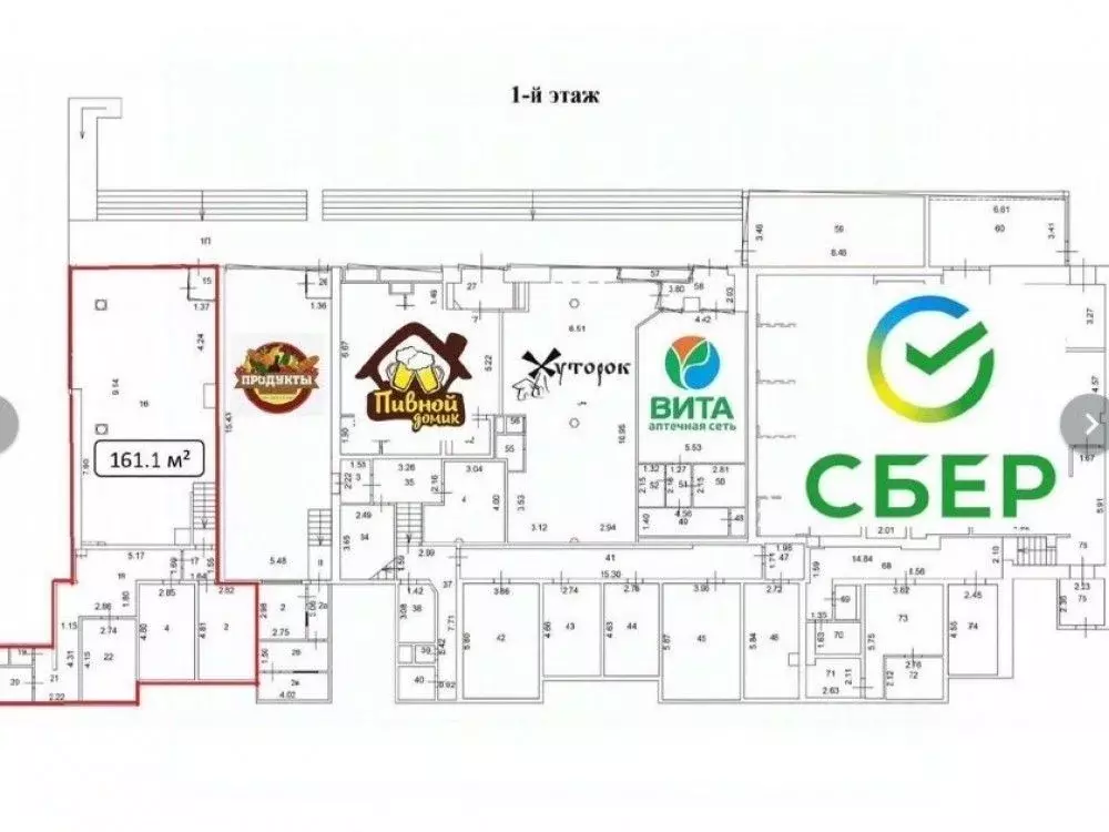 Торговая площадь в Москва Хабаровская ул., 8 (161 м) - Фото 2