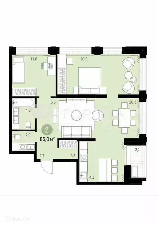 Продаётся 3-к квартира, 85 м - Фото 0