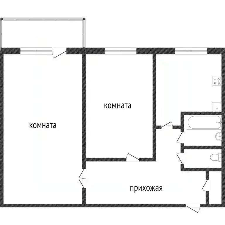 2-к кв. Ханты-Мансийский АО, Нижневартовск Ханты-Мансийская ул., 37 ... - Фото 2