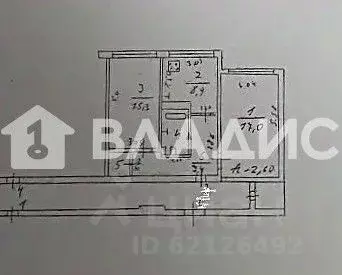 2-к кв. Ленинградская область, Гатчина Въезд мкр, ул. Волкова, 1к3 ... - Фото 2