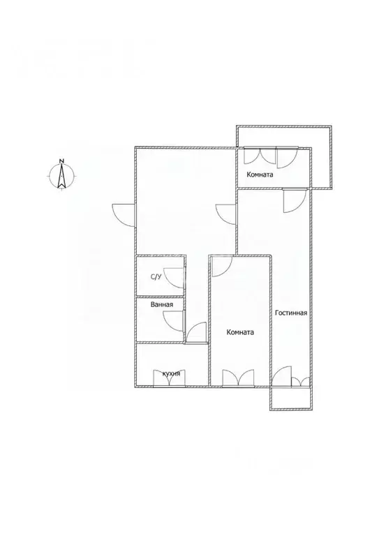 3-к кв. Томская область, Томск Черемошники мкр, пер. Дербышевский, 17 ... - Фото 2