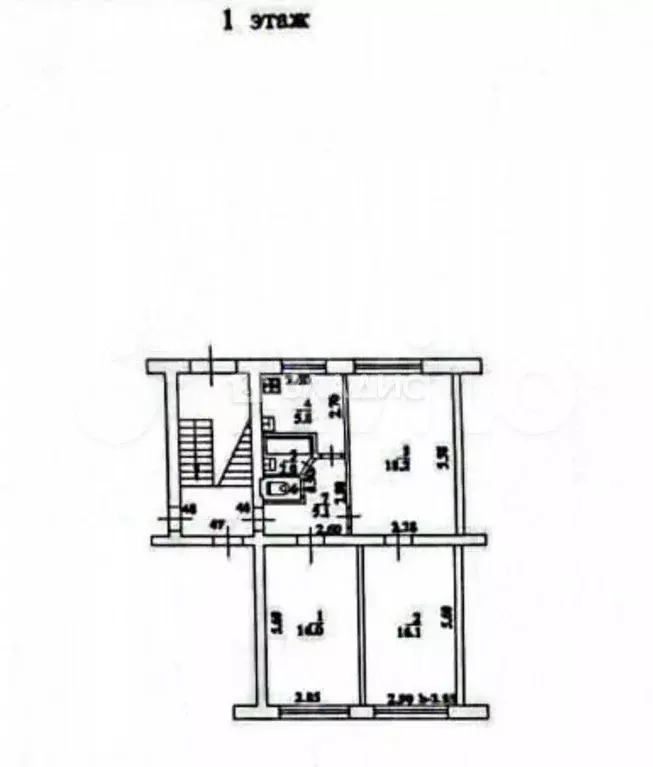 3-к. квартира, 64,1 м, 1/5 эт. - Фото 0