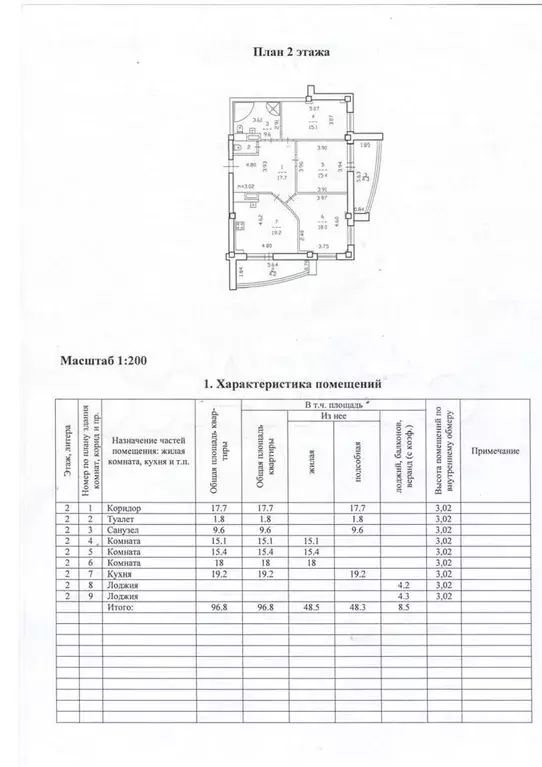 3-к. квартира, 96,8 м, 2/6 эт. - Фото 0