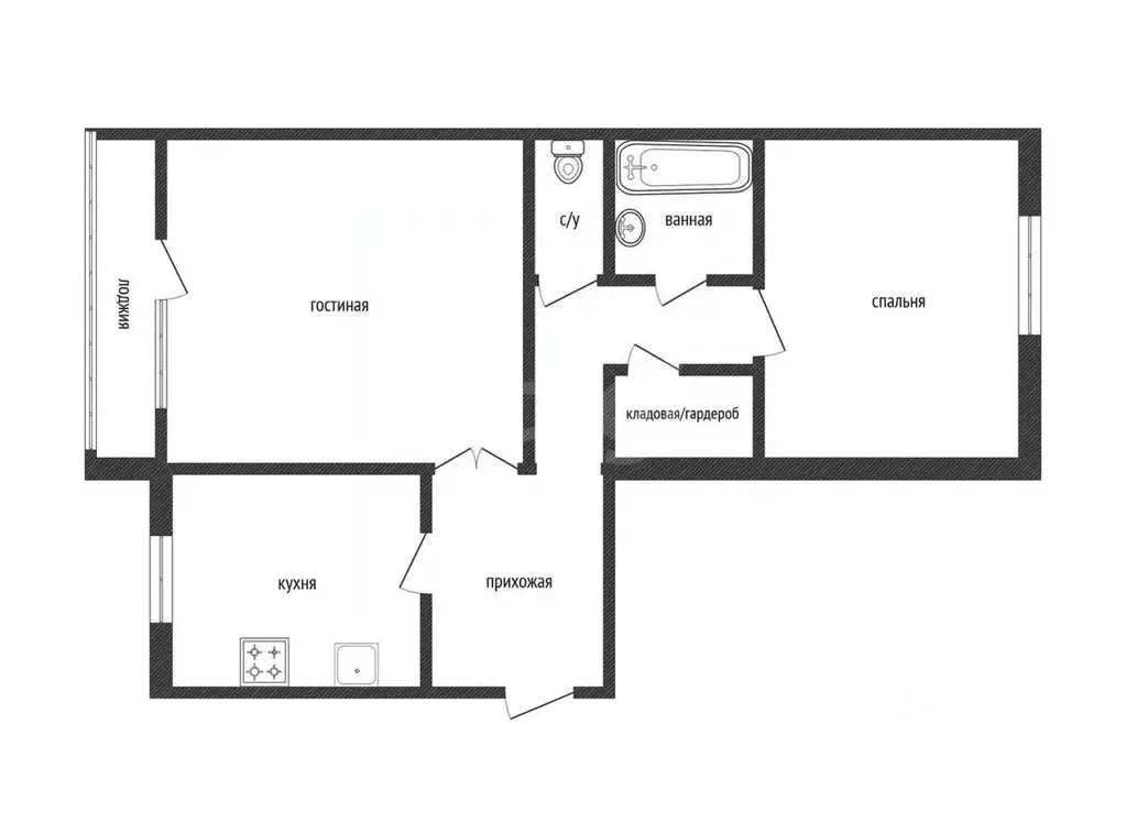 2-к кв. Смоленская область, Руднянский муниципальный округ, Голынки ... - Фото 2