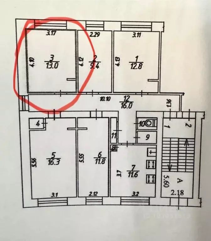 Комната Калужская область, Калуга Врубовая ул., 18/20 (13.0 м) - Фото 2