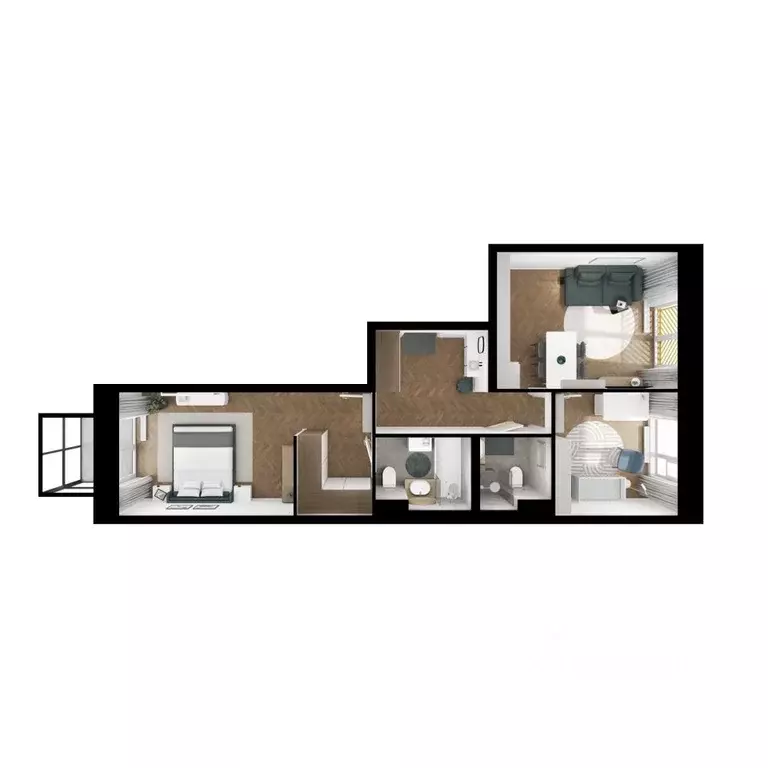 2-к кв. Бурятия, Улан-Удэ ул. Шмидта, 37А (58.5 м) - Фото 2