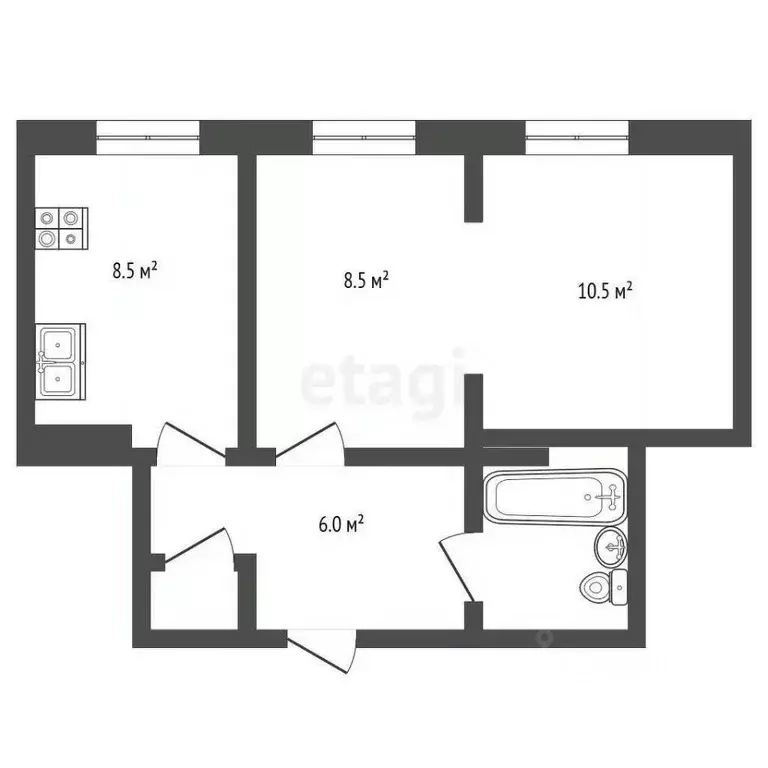 1-к кв. Камчатский край, Петропавловск-Камчатский Дальняя ул., 26 ... - Фото 1