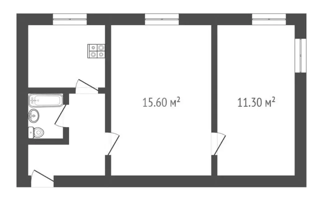 2-комнатная квартира: Борисоглебск, Бланская улица, 80 (36.9 м) - Фото 1