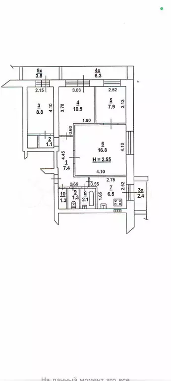 4-к. квартира, 76,2 м, 8/9 эт. - Фото 0