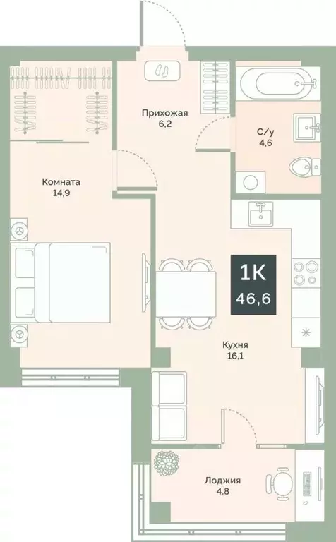 Свободной планировки кв. Курганская область, Курган Заозерный ... - Фото 0