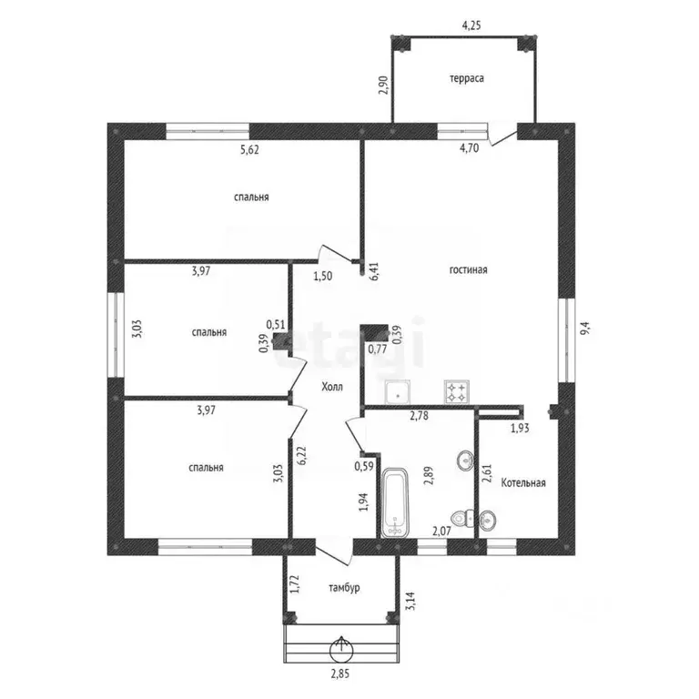 Дом в Башкортостан, Чишминский район, Алкинский сельсовет, с. ... - Фото 2