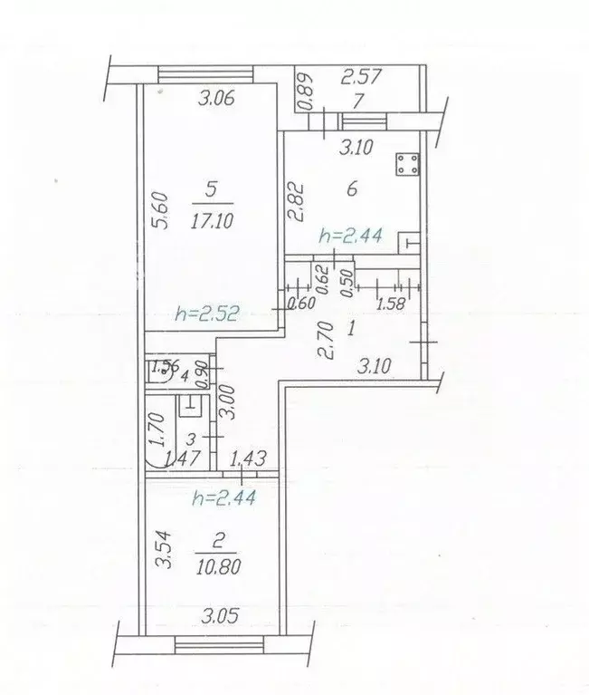 2-к кв. Чувашия, Чебоксары ул. Шумилова, 15 (52.0 м) - Фото 1