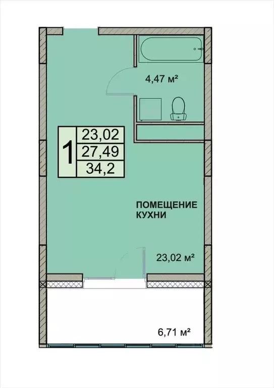 1-к кв. Ярославская область, Ярославль Чернопрудная ул., 2 (34.2 м) - Фото 0