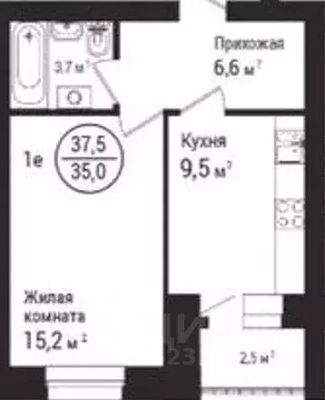 1-к кв. Тамбовская область, Тамбов Телецентр мкр, Европейский-2 жилой ... - Фото 2