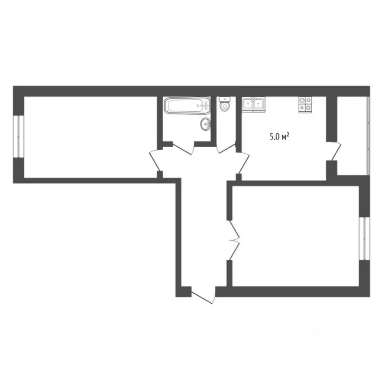 2-к кв. Тюменская область, Тюмень ул. Станционная, 16 (47.2 м) - Фото 2
