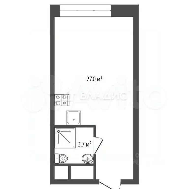 Квартира-студия, 31 м, 12/14 эт. - Фото 0
