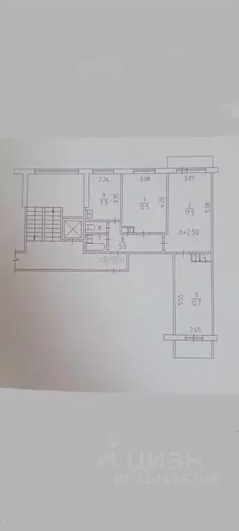 3-к кв. Пермский край, Пермь ул. Пушкина, 21 (60.0 м) - Фото 0