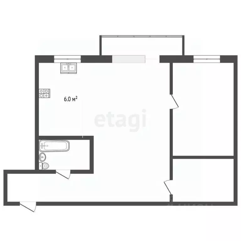 2-к кв. Тюменская область, Тюмень ул. Червишевский Тракт, 72А (42.0 м) - Фото 2